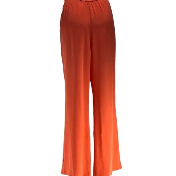 CYNTHIA HOWIE MAGGIE BOUTIQUE Pants Suit Silk Orange Wide Leg Womens Size 16 NEW - Picture 9 of 12